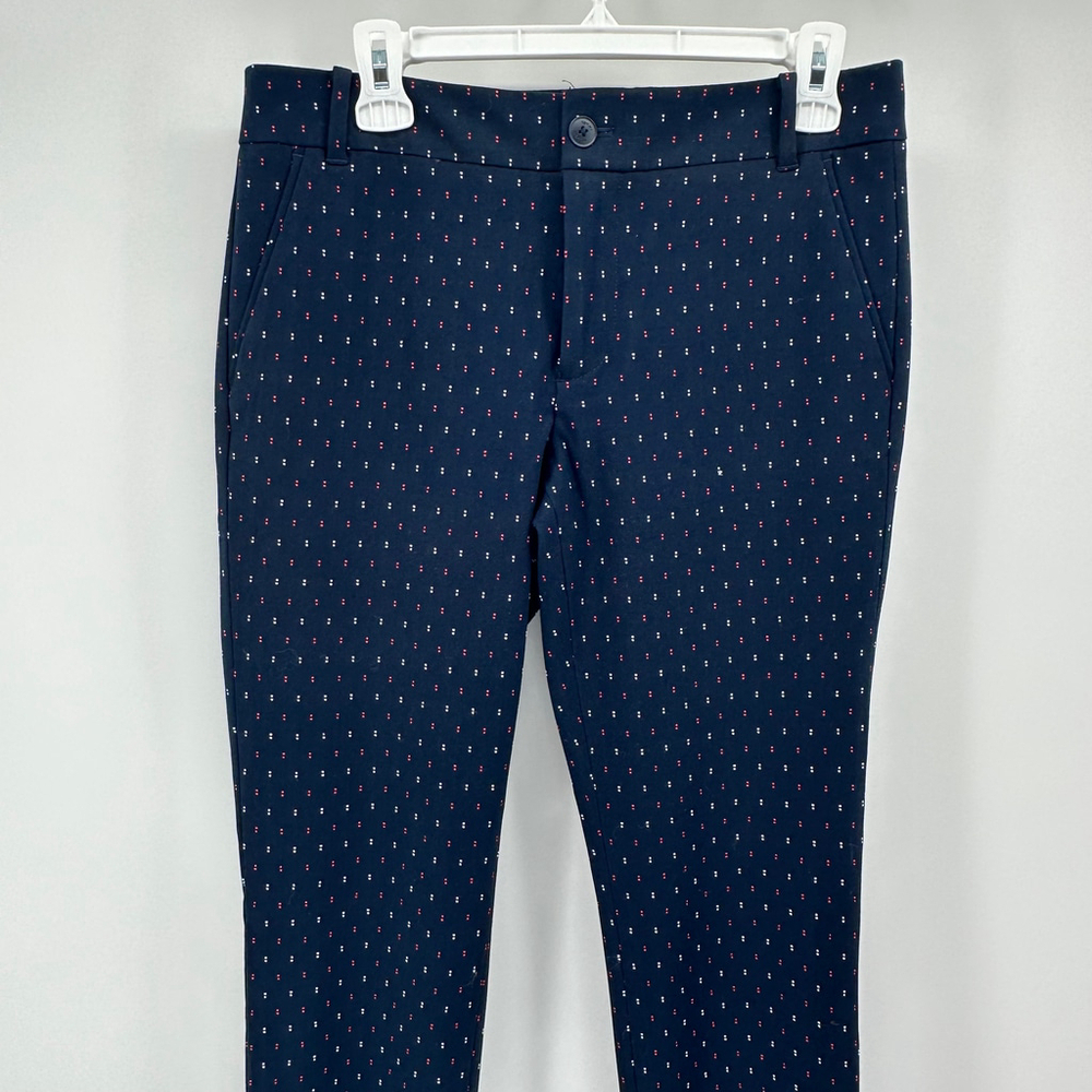 TOMMY HILFIGER Chino Dress Pants WOMENS 6 Red + White + Blue PREPPY TROUSERS
